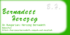 bernadett herczeg business card